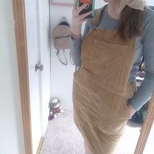 Corduroy Overall Mini Dress